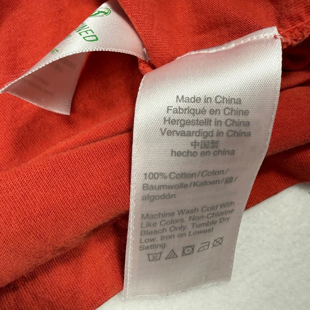 J.Crew Broken-In Henley Shirt Large Red Short Sleeve Minimalist Cotton Tee